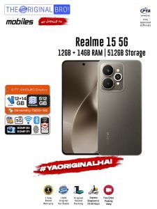Realme 15 5G - 12GB RAM - 512GB Storage - Easy Monthly Installments - PTA Approved - 1 Year Official Warranty - The Original Bro Mobiles - TOB70